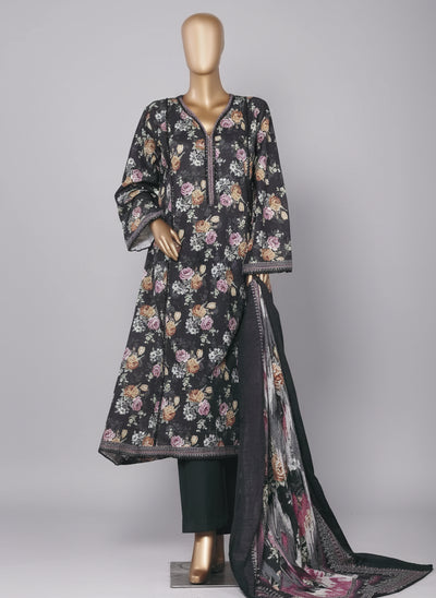 Black beautiful Printed suit Front