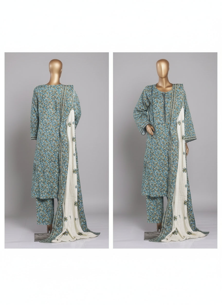 Traditional outfit on a mannequin with a decorative chair in the background