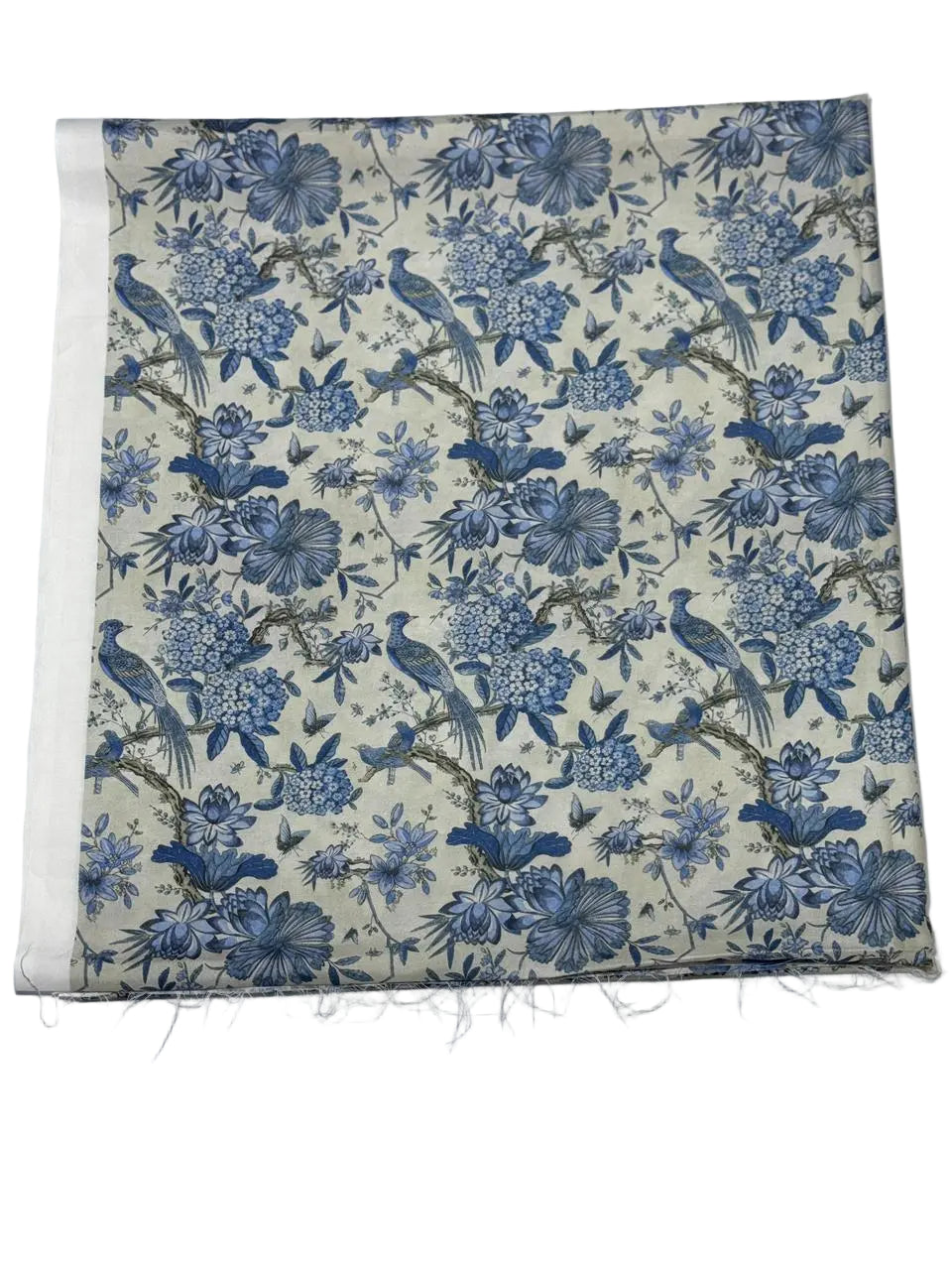 Viscose Shipply Embroidred 3Pcs Blue & White Color