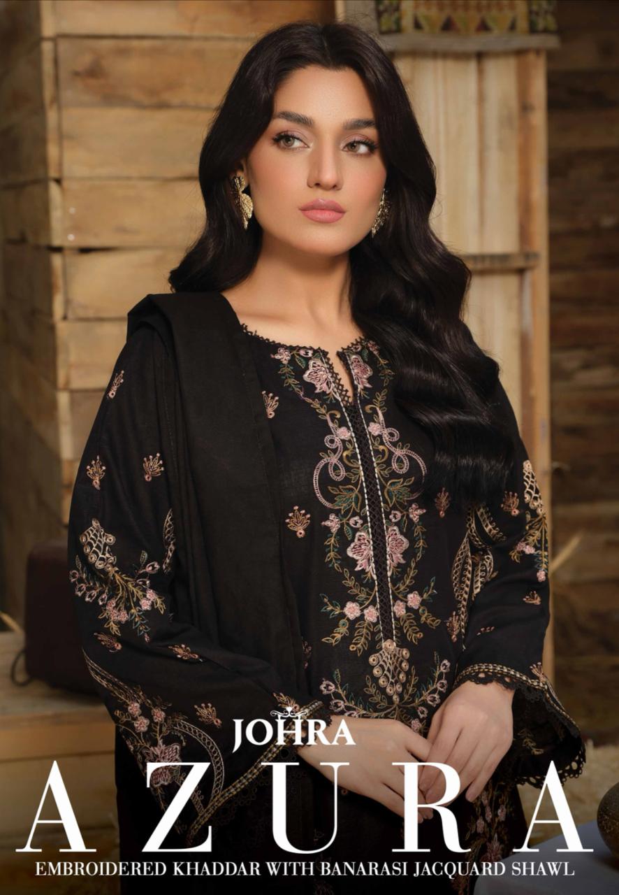 Khan Bhai Embroidered Khaddar Suit with Banarsi Jacquard Shawl - Premium Winter Collection