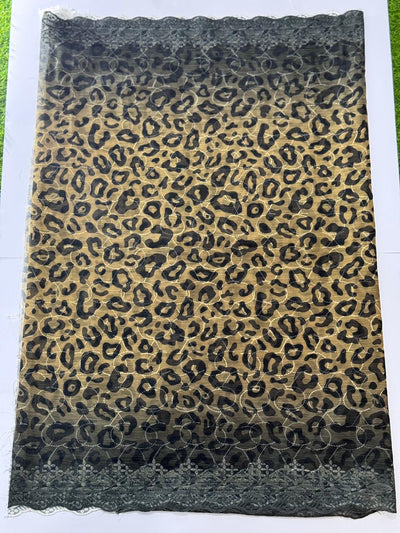 Viscose Shipply Embroidred 3Pcs Cheetah Print